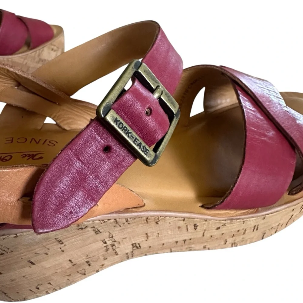 Kork-Ease Women's dark pink /berry Cork Platform Sandals